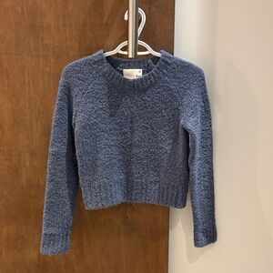 Wilfred Textured Blue Crew Neck Sweater